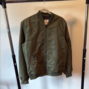 GAP Green Unfilled Bomber Jacket Varsity Style